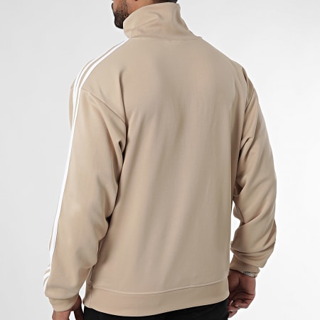 Adidas Originals - Sweat Top Met Ritssluiting en Strepen IX5215 Beige