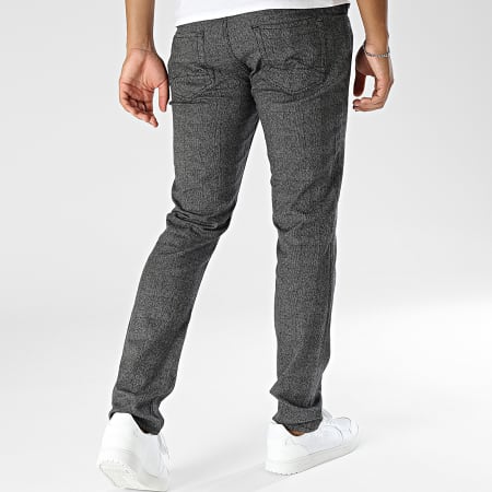 Blend - Mason Slim Charcoal Grijs Geruite Broek