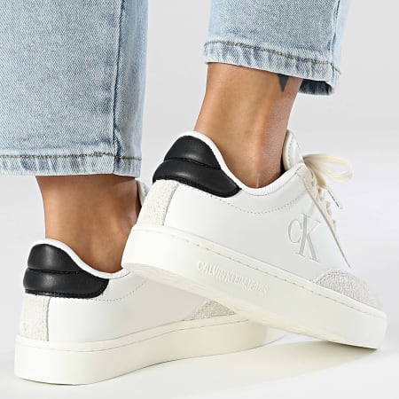 Calvin Klein - Classic Cupsole Low 1611 Bright White Black Scarpe da ginnastica da donna