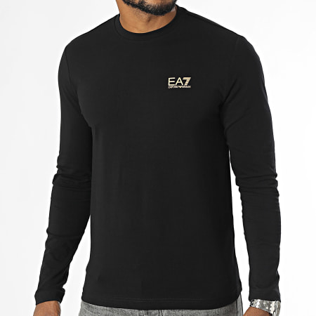 EA7 Emporio Armani - Camiseta Manga Larga 8NPT28-PJVQZ Negro Oro