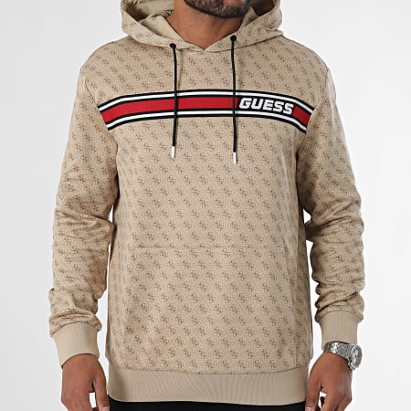 Guess - Felpa con cappuccio Z4BQ30-FL04Q Beige