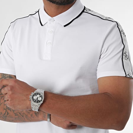 Guess - Polo Manga Corta Con Rayas M4YP40-KARS0 Blanco