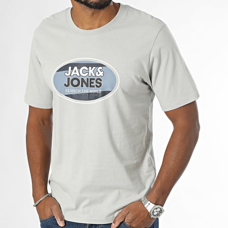 Jack And Jones - Lot De 3 Tee Shirts Ray Color Noir Blanc Gris