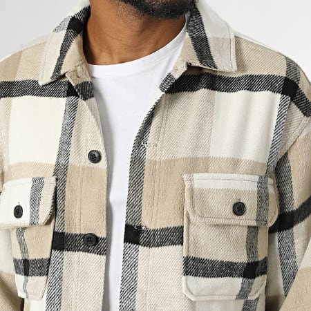 Jack And Jones - Maglia a quadri beige