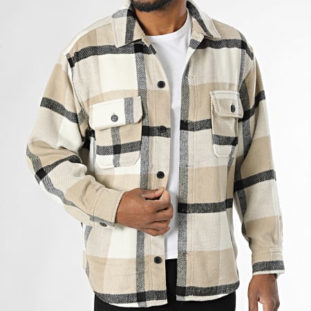 Jack And Jones - Bradley Ollie Sobrecamisa a cuadros beige