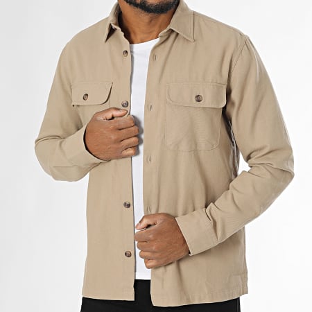 Jack And Jones - Darren Flanellen Beige Overhemd