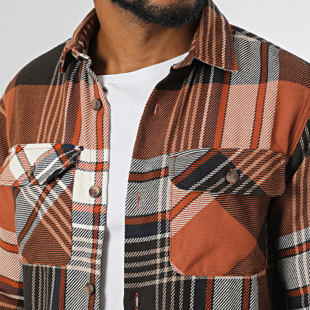 Jack And Jones - Sobrecamisa Darren Flannel Marrón Camel