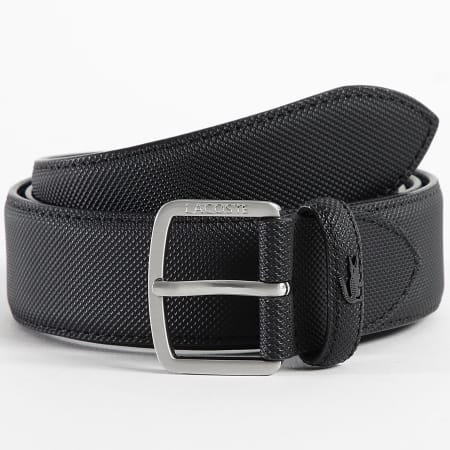 Lacoste - Ceinture Avec Logo Crocodile Noir
