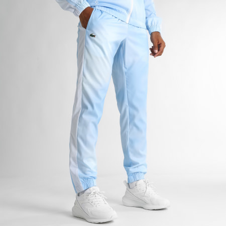 Lacoste Ensemble Veste Zippee Et Pantalon Jogging A Bandes Logo Crocodile Bleu Clair LaBoutiqueOfficielle