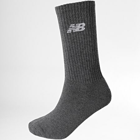 New Balance - Lote de 3 Pares de Calcetines LAS33863 Blanco Gris Negro