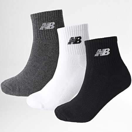 New Balance - Lote de 3 Pares de Calcetines LAS33933 Negro Gris Blanco