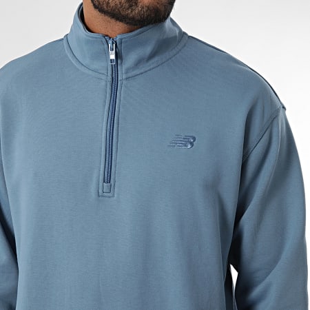 New Balance - MT43501 Lichtblauw Sweatshirt met Ritssluiting