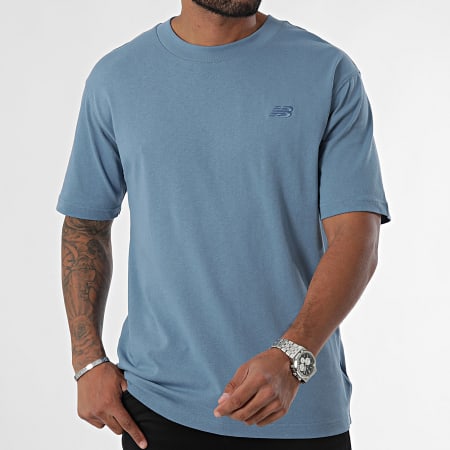 New Balance - Camiseta relaxed fit MT41533 Azul claro