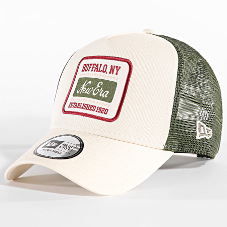 New Era - Trucker Script Patch Cap 60588619 Beige Groen Khaki