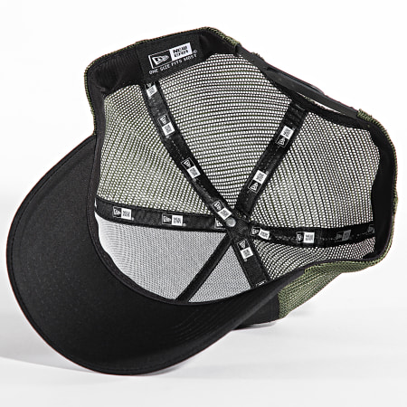 New Era - Casquette Trucker Script Patch 60588620 Noir Vert Kaki