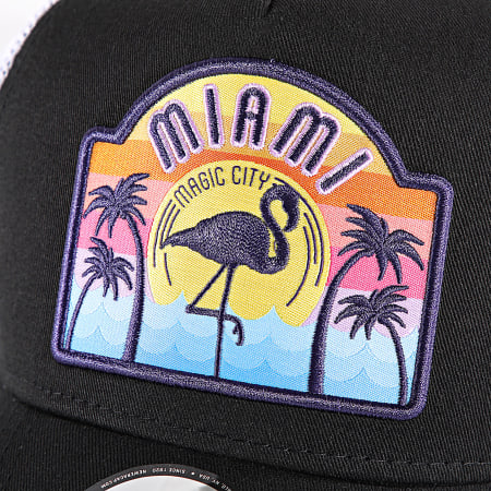 New Era - Gorra Miami Trucker Patch 60588621 Negro Blanco