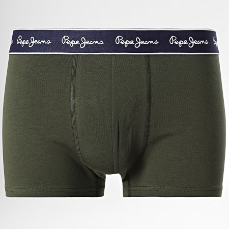 Pepe Jeans - Set di 3 boxer blu arancio verde cachi PMU11171