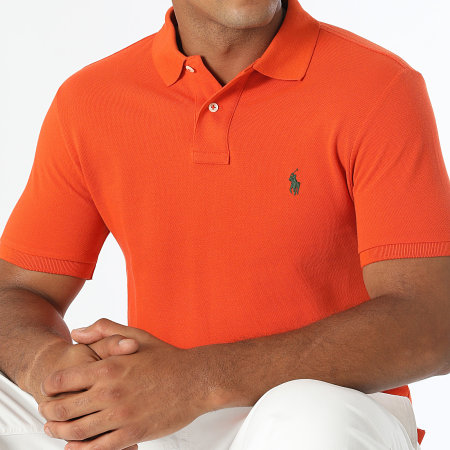 Polo Ralph Lauren - Polo Manga Clásica Slim Fit Naranja