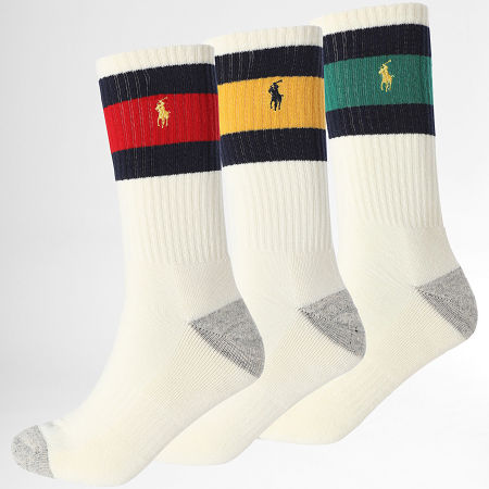 Polo Ralph Lauren - Lot De 3 Paires De Chaussettes Original Player Beige