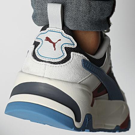 Puma - Trinity 389289 Blue Gray Glacial Gray Red Sneakers