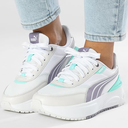 Puma - Donna R78 Disrupt LT 399066 Feather Gray Pale Plum White Sneakers