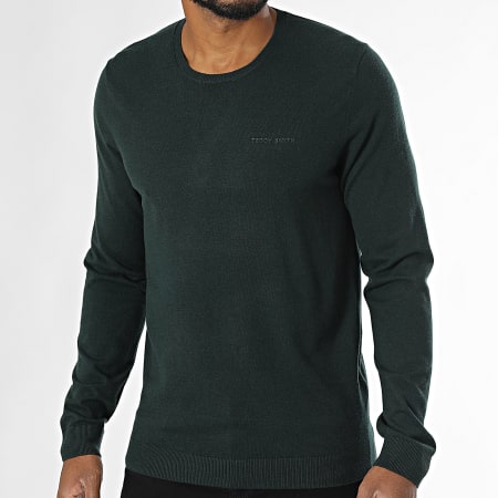 Teddy Smith - Pull Marc 11516478D Vert Foncé