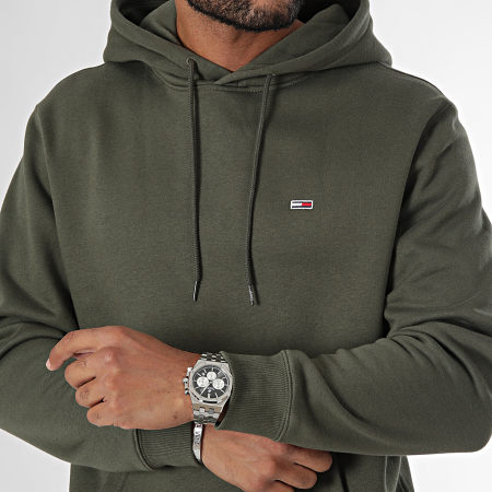 Tommy Jeans - Vlag Hoody 0742 Kaki Groen