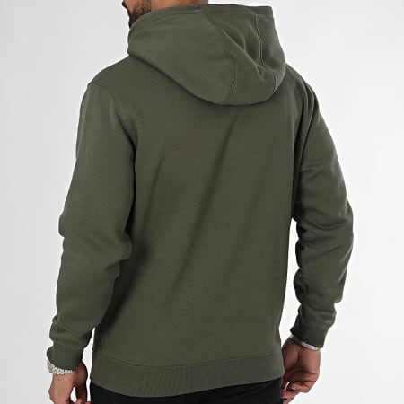 Tommy Jeans - Sweat Capuche Flag 0742 Vert Kaki