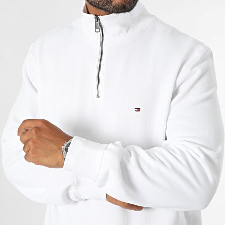 Tommy Hilfiger - Sweat Col Zippé Essential 7233 Blanc