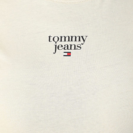 Tommy Jeans - Camiseta de mujer Essential Logo Slim Tee 8800 Beige