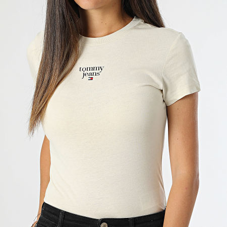 Tommy Jeans - Maglietta donna Essential Logo Slim 8800 Beige