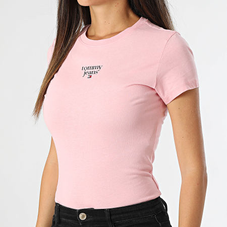 Tommy Jeans - Dames Essential Logo Slim Tee 8800 Roze