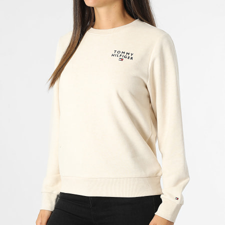 Tommy Hilfiger - Sudadera de cuello redondo para mujer 4521 Beige