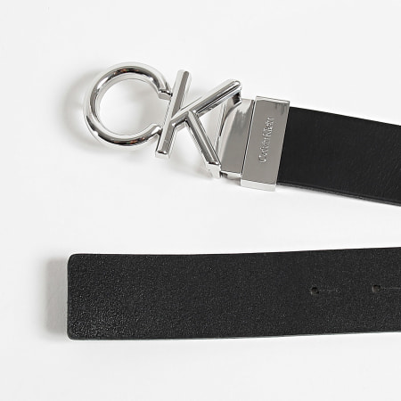 Calvin Klein - Coffret Ceinture Réversible Et Porte-Cartes 2541 Noir Argenté