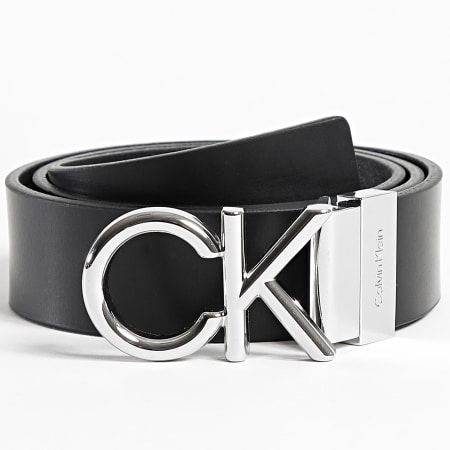 Calvin Klein - Cinturón reversible y tarjetero 2541 Negro Plata