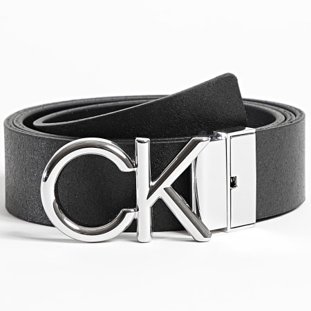 Calvin Klein - Cinturón reversible y tarjetero 2541 Negro Plata