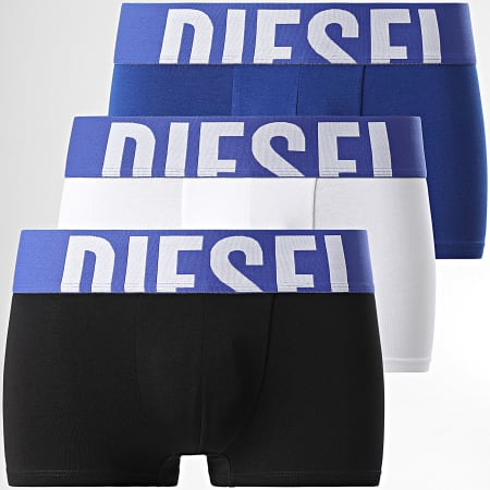 Diesel - Damien A15380-0WIAN Set di 3 boxer King Blue Black White