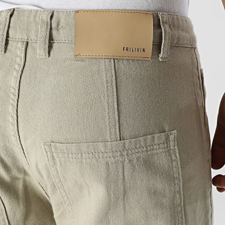 Frilivin - Jeans larghi beige