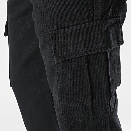 Frilivin - Pantalón cargo vaquero negro regular fit