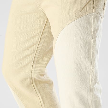 Frilivin - Jeans beige dal taglio rilassato