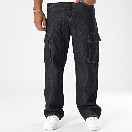 Frilivin - Raw Blauwe Baggy Jean Cargo Broek