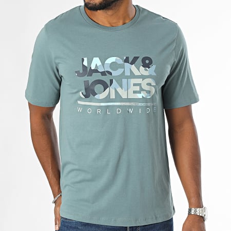 Jack And Jones - Set van 5 Grijs Wit Zwart Navy Groen Fles T-shirts