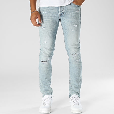 Jack And Jones - Glenn Slim Jeans Blauw Was