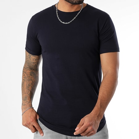 Tee Shirt Bas Arrondi 3541 Bleu Marine