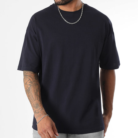 LBO - Juego De 2 Camisetas Oversize Grande 3564 Blanco Azul Marino