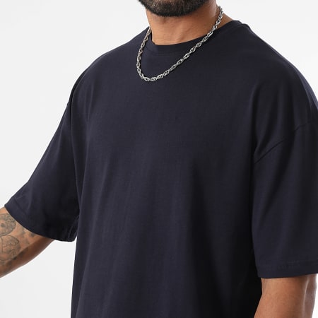 LBO - Juego De 2 Camisetas Oversize Grande 3564 Blanco Azul Marino