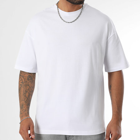 LBO - Juego De 2 Camisetas Oversize Grande 3564 Blanco Azul Marino