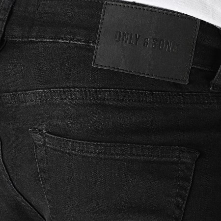 Only And Sons - Zwarte Regelmatige Inslag Jeans