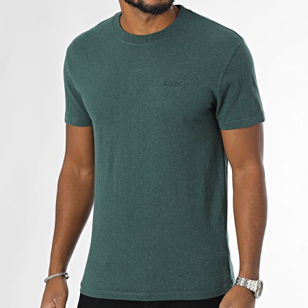 Superdry - Essential Logo Geborduurd T-shirt M1011245A Flesgroen Verwarmd