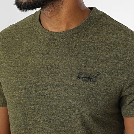 Superdry - Essentieel Logo Geborduurd T-shirt M1011245A Khaki Heather Green